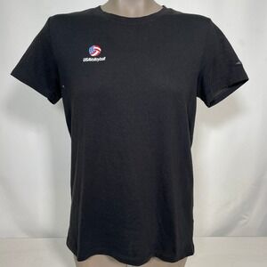 USA Volleyball Team Mizuno Player Issue Performance Black T-Shirt Women's MEDIUM